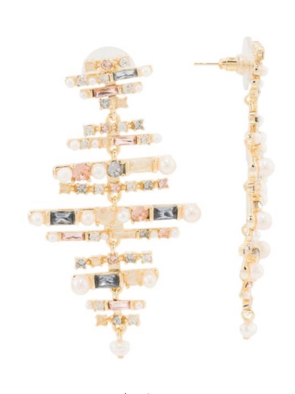 Kendra Scott Madelyn Statement Earrings in Gold/Neutral Mix
